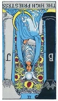塔罗牌女祭司(女教皇)正位与逆位的含义解读-The High Priestess