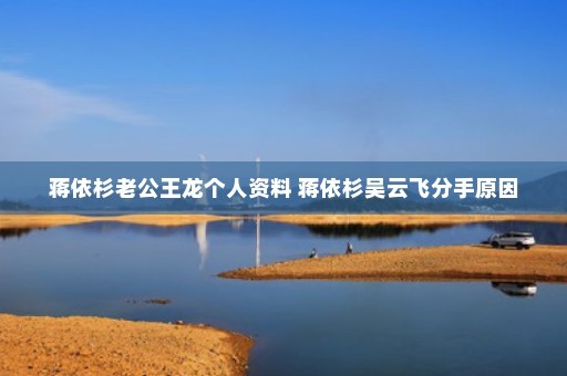 蒋依杉老公王龙个人资料 蒋依杉吴云飞分手原因