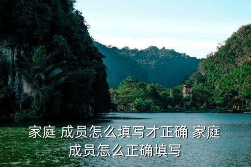  家庭 成员怎么填写才正确 家庭 成员怎么正确填写