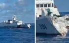 中国军舰与海警船在有争议的浅滩附近相撞