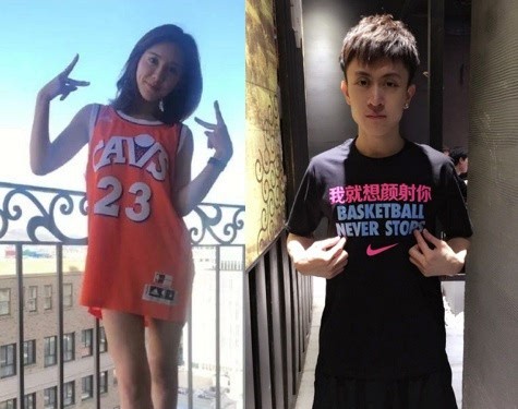 NBA美娜与富二代秦奋首度公开互动，曾一起看球并同游日本