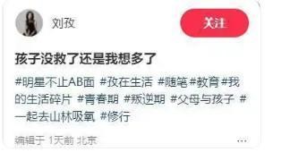 演员刘孜进山逃避与青春期孩子对峙 母子间的成长挑战