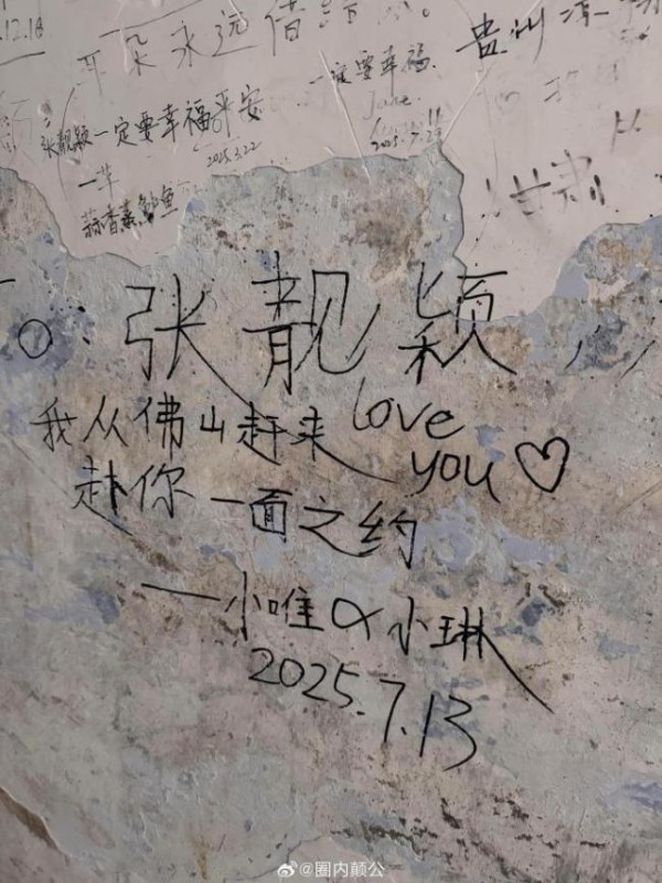 社区回应张靓颖旧居楼道被粉丝乱画 涂鸦拉锯战持续20年