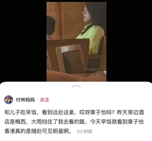 章子怡携儿女现身酒店！俩孩子边吃边看平板，保姆也坐一桌用餐