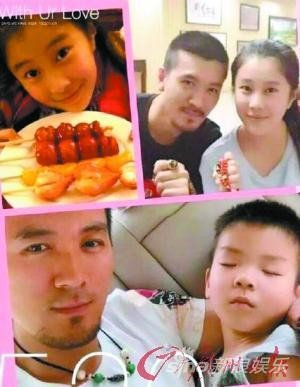 杨子晒出儿女照片