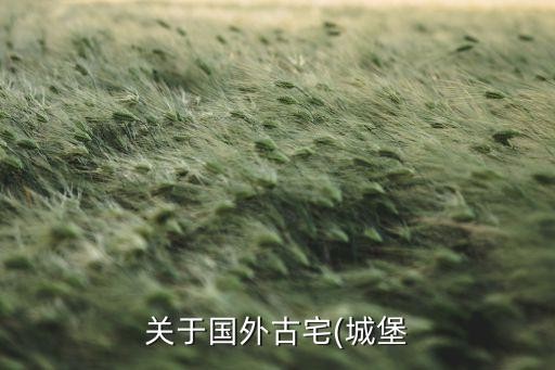 关于国外古宅(城堡