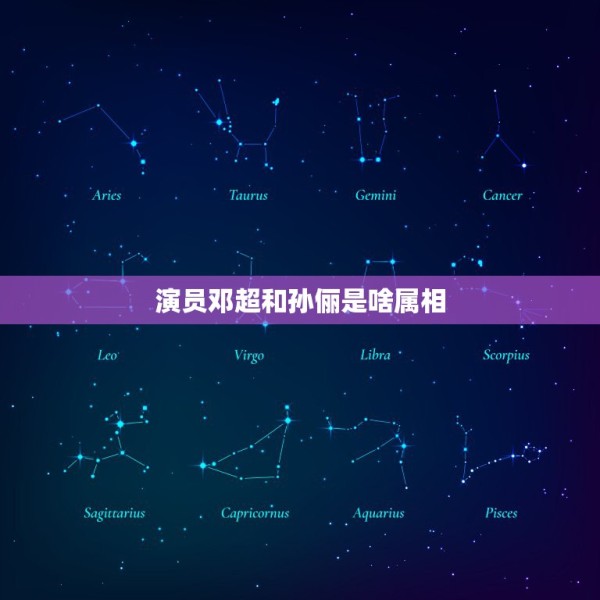 演员邓超和孙俪是啥属相，邓超和孙俪的详细资料？ 第1张
