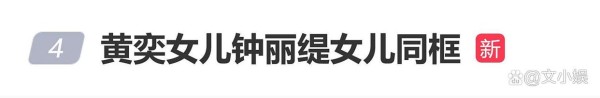 黄奕女儿钟丽缇女儿同框，网友：混血基因赢很大，原生家庭是道坎