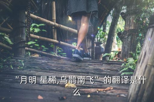 “月明 星稀,乌鹊南飞”的翻译是什么