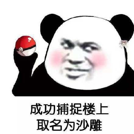 成功捕捉楼上取名为沙雕(熊猫头)_沙雕_取名为_熊猫_捕捉_楼上表情