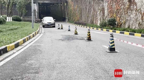 事发地——重庆江北聚贤岩隧道口。