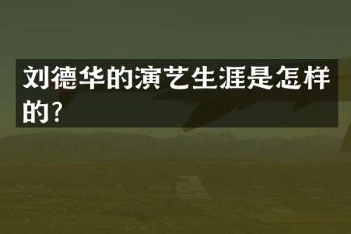 刘德华的演艺生涯是怎样的？