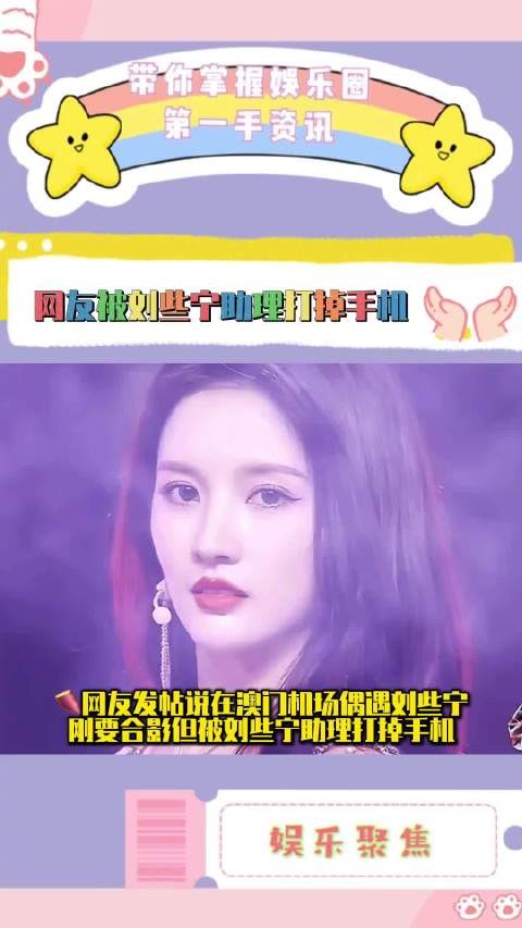 网友澳门机场偶遇刘些宁求合影未果手机被助理打歪
