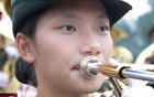 19岁广西姑娘，在九三阅兵仪式上担任长号手！
