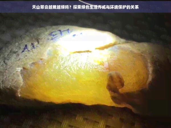天山翠会越戴越绿吗？探索绿色生活方式与环境保护的关系