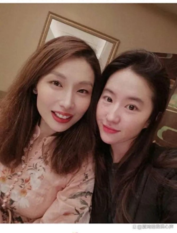 刘亦菲与表姐自拍大秀姐妹情，笑容甜美仙气四溢，家族基因太惊艳！