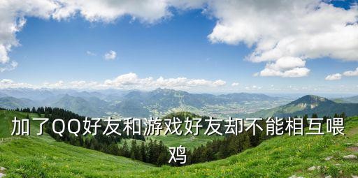 加了QQ好友和游戏好友却不能相互喂鸡