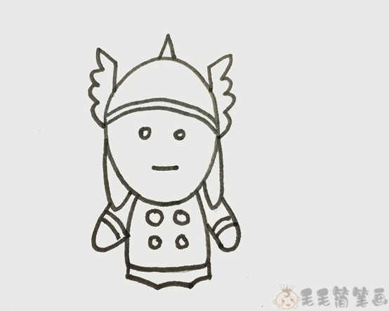 雷神人物简笔画