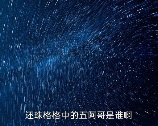 还珠格格中的五阿哥是谁啊