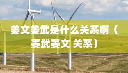 姜文姜武是什么关系啊（姜武姜文 关系）