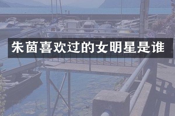 朱茵喜欢过的女明星是谁
