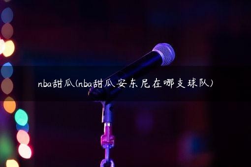 nba甜瓜(nba甜瓜安东尼在哪支球队)