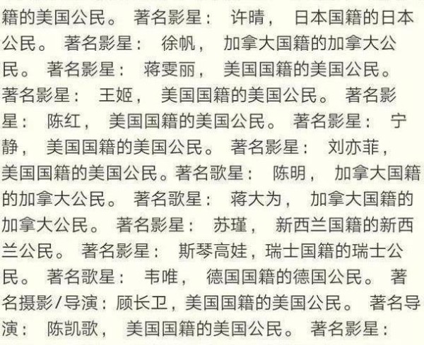知名人士大爆料！这些大明星都是伪爱国，一个长名单让人心寒！