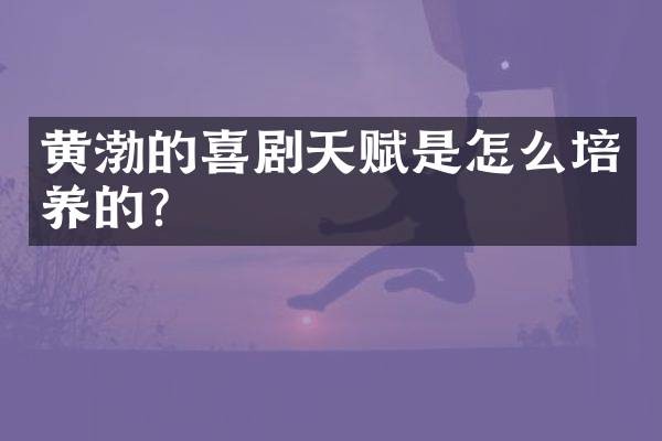 黄渤的喜剧天赋是怎么培养的？
