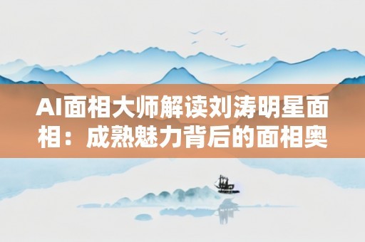 AI面相大师解读刘涛明星面相：成熟魅力背后的面相奥秘