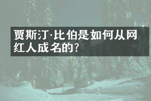 贾斯汀·比伯是如何从网络红人成名的？