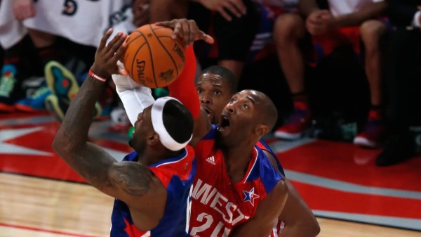 NBA全明星精彩镜头：科比大帽詹姆斯  库里字母逆天击地空接