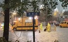 成都大雨海昌路积水淹到市民小腿肚，目前已恢复畅通