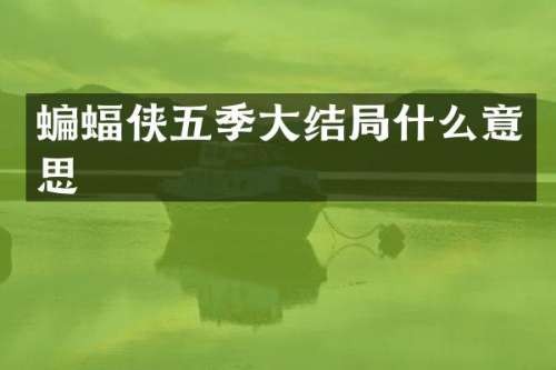 蝙蝠侠五季大结局什么意思