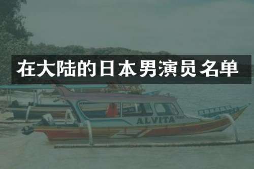 在大陆的日本男演员名单