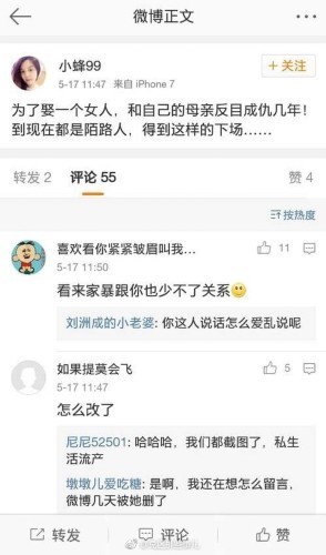 刘洲成姐姐斥家暴传闻:他曾为娶女人和母亲反目