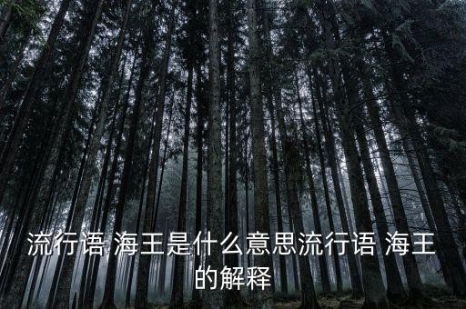 流行语 海王是什么意思流行语 海王的解释