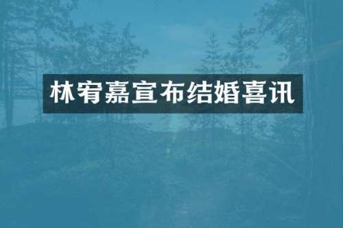 林宥嘉宣布结婚喜讯