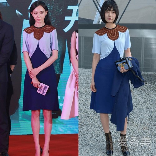 中韩女星扮嫩PK 李冰冰撞衫宋智孝竟然没输