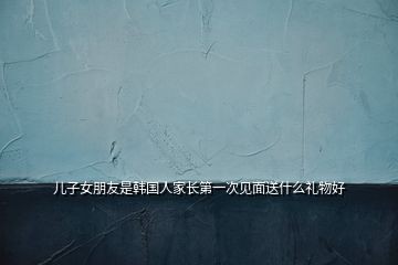 儿子女朋友是韩国人家长第一次见面送什么礼物好