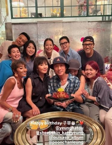 刘嘉玲为黄子华庆祝六十五岁生日，三十五岁黄呈欣搂腰疑似恋情