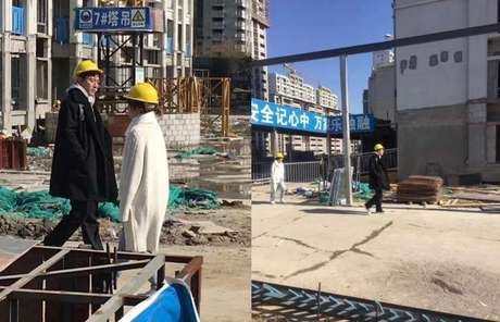 贾乃亮现身建筑工地拍戏 状态低迷惹人心疼