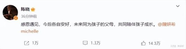 陈晓陈妍希离婚，几亿财产分割，儿子“小星星”或成最大筹码
