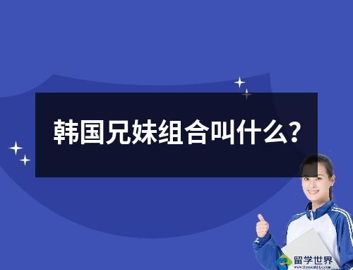 韩国兄妹组合叫什么？