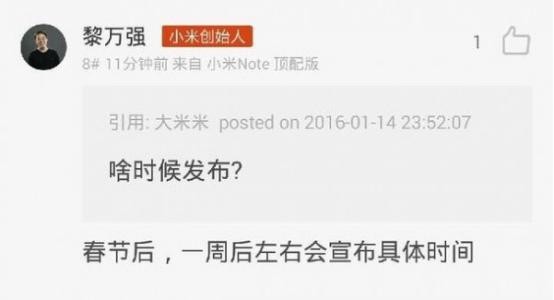 黎万强的救场，小米会成为大米吗？