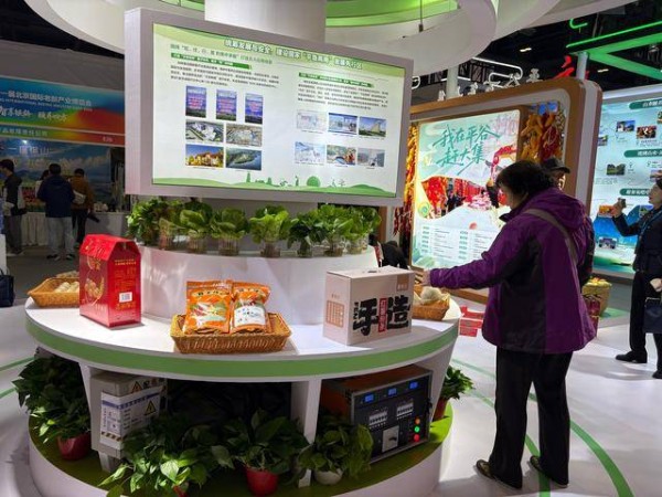 平谷区首次亮相老博会，书法家现场挥毫赠老人