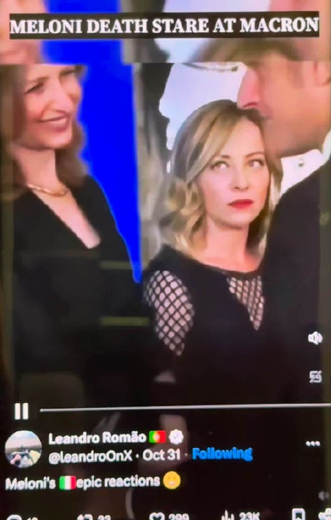 意总理梅洛尼表情包走红，受访夸张反应引热议