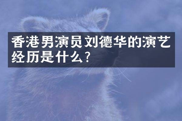 香港男演员刘德华的演艺经历是什么?