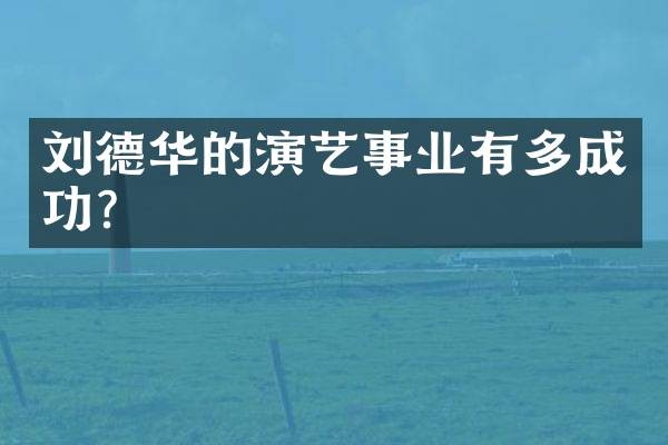 刘德华的演艺事业有多成功?