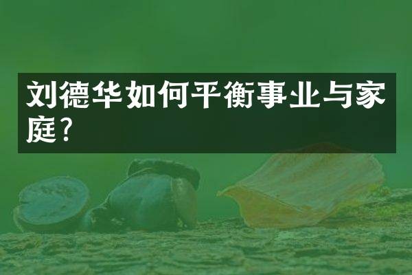 刘德华如何平衡事业与家庭?