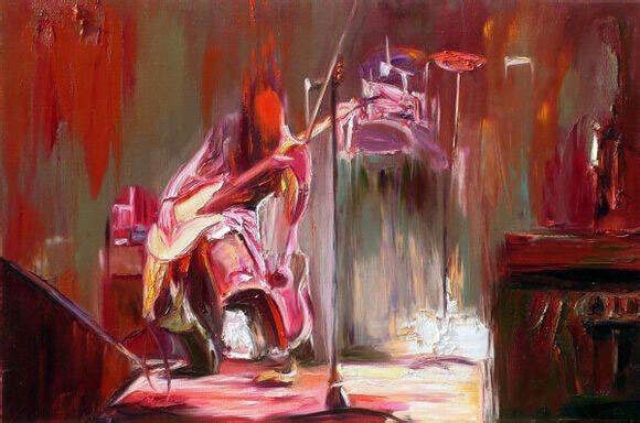 音乐才子窦唯的画。